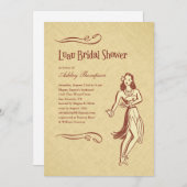 Luau Bridal Shower-uitnodigingen Kaart (Voorkant / Achterkant)