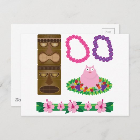 luau briefkaart (Voorkant / Achterkant)