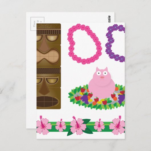 luau briefkaart (Voorkant / Achterkant)