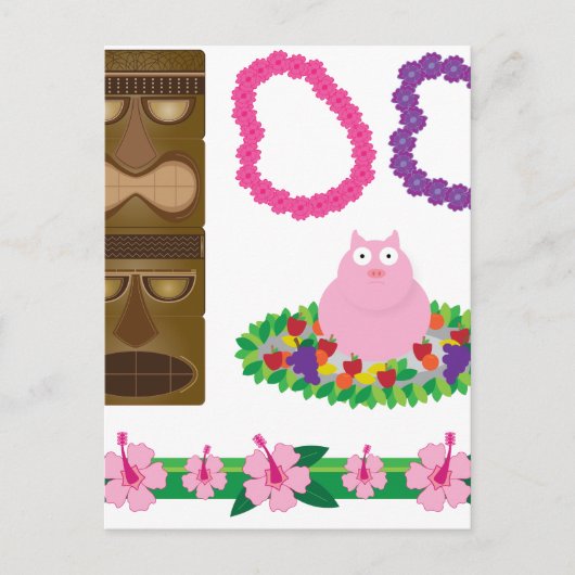 luau briefkaart (Voorkant)