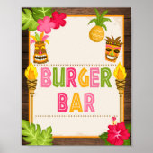 Luau Burger Bar-teken Poster (Voorkant)