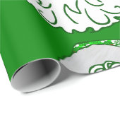 luau christmas hawaiian santa claus cadeaupapier (Rol Hoek)