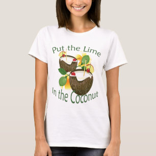 Luau Coconut Drink Limoen Party Funny Dames T-shir T-shirt
