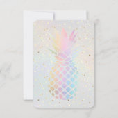 luau colorful anananje verjaardag kaart (Achterkant)