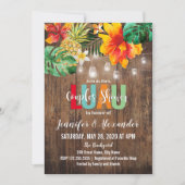 Luau Couples Shower-uitnodiging (Voorkant)