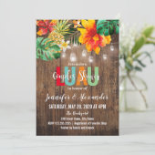 Luau Couples Shower-uitnodiging (Staand voorkant)