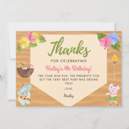 Luau Dankkaart Bedankkaart