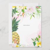 Luau eerste verjaardag, tropische verjaardag, Aloh Kaart (Achterkant)