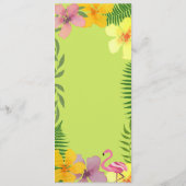 Luau Engagement Party Tropical Menu (Achterkant)