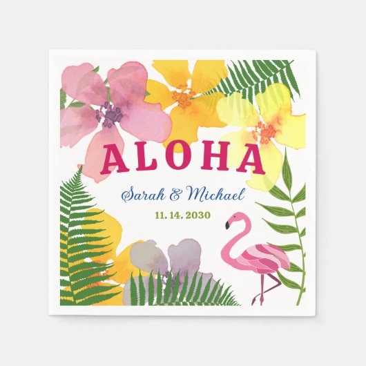 Luau Engagement Party Tropical Servet (Voorkant)