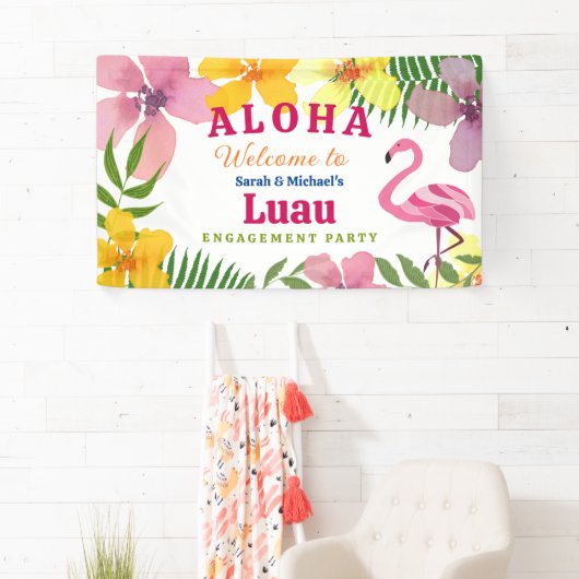 Luau Engagement Party Welkom Spandoek (Insitu)