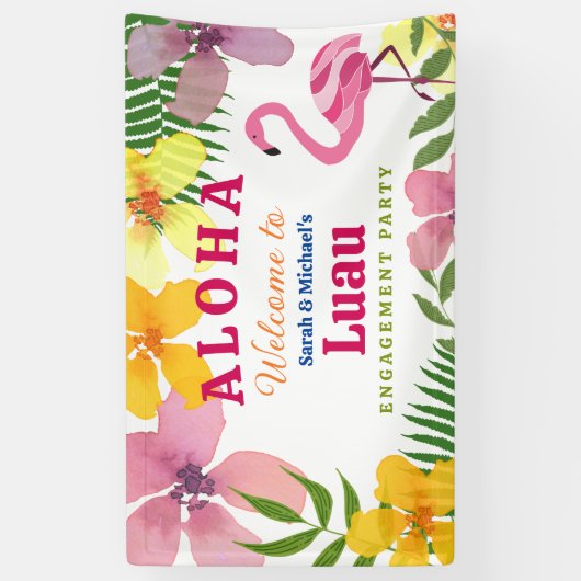 Luau Engagement Party Welkom Spandoek (Verticaal)