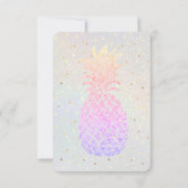 luau faux colorful glitter pineappelverjaard kaart (Achterkant)