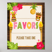 Luau Favors Sign Poster (Voorkant)