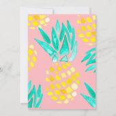 Luau feest Aloha ananas eerste verjaardag Kaart (Achterkant)