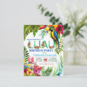 Luau-feest uitnodigingen (Staand voorkant)