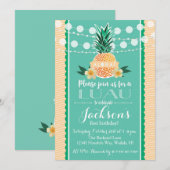 Luau-feestuitnodiging voor verjaardag, Bruidsfeest Kaart (Voorkant / Achterkant)