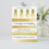 Luau-feestuitnodiging voor verjaardag, Bruidsmeisj Kaart (Staand voorkant)