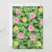  Luau Flamingo Tropical 1st Birthday Invitations Kaart (Achterkant)