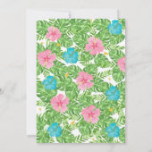  Luau Flamingo Tropical 1st Birthday Invitations Kaart (Achterkant)