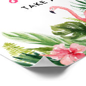 Luau Flamingo Tropical Love is Sweet Favors Sign Poster (Hoek)