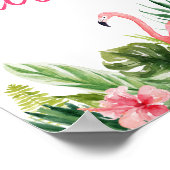 Luau Flamingo Tropical Sign Ons Gusetbook Poster (Hoek)