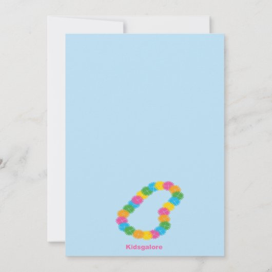 Luau Flip Flop Birthday Uitnodiging (Achterkant)