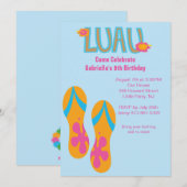 Luau Flip Flop Birthday Uitnodiging (Voorkant / Achterkant)