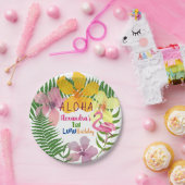 Luau Floral 1e verjaardag Papieren Bordje (Feest)