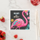 Luau Fly Pink Flamingo Pool Party 1e verjaardag Servet (Insitu)