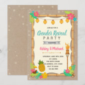 Luau gender onthult de uitnodiging van de partij (Voorkant / Achterkant)