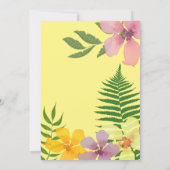 Luau Girl 1st Birthday Uitnodiging (Achterkant)