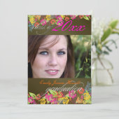 LUAU-GRADUATIEPARTIJ/HIBISCUS/RAINBOW KAART (Staand voorkant)