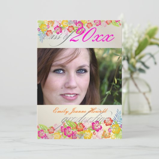 Luau Graduation Party Kaart (Staand voorkant)