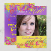 Luau Graduation Party Kaart (Voorkant / Achterkant)