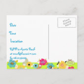 Luau Graduation Uitnodigingen tropische kleuren (Achterkant)