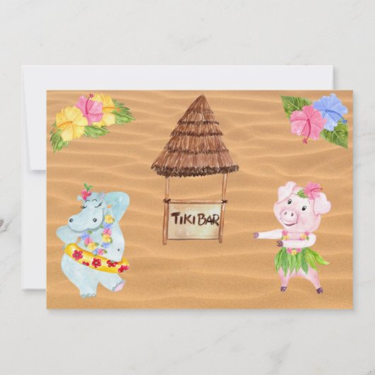 Luau Hartelijk dank Bedankkaart (Achterkant)