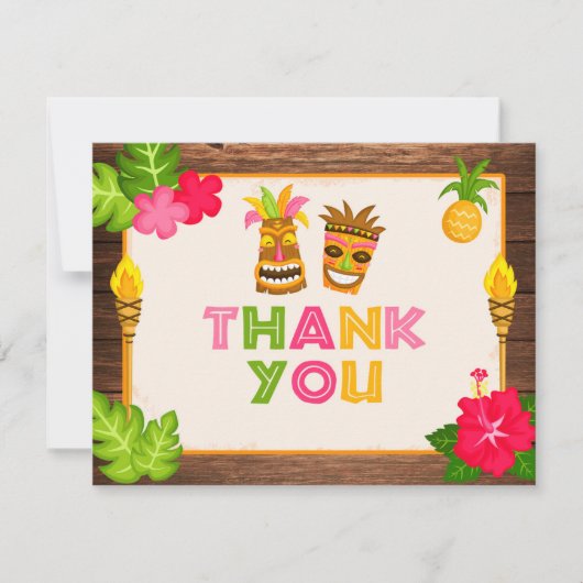 Luau Hartelijk dank Feestdagenkaart (Voorkant)