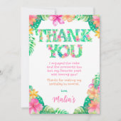 Luau Hartelijk dank Kaart (Voorkant)