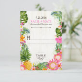 Luau Hawaiaans Huwelijksstrand Rustieke Plaatskaar Kaart (Staand voorkant)