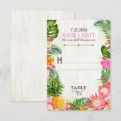 Luau Hawaiaans Huwelijksstrand Rustieke Plaatskaar Kaart (Voorkant / Achterkant)