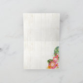 Luau Hawaiaanse Rustieke Strand Bedankkaart (Binnen)