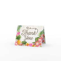 Luau Hawaiaanse Rustieke Strand Bedankkaart