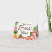 Luau Hawaiaanse Rustieke Strand Bedankkaart (Voorkant)