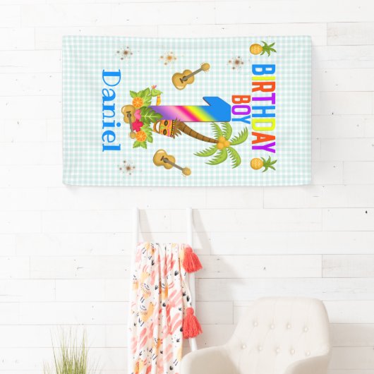 Luau Hawaii Hawaiian Pool Boy Birthday Party Spandoek (Insitu)