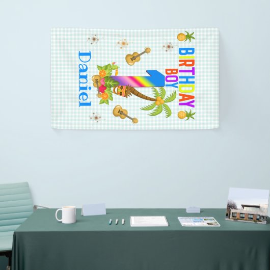 Luau Hawaii Hawaiian Pool Boy Birthday Party Spandoek (Beurs)