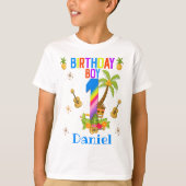 Luau Hawaii Hawaiian Pool Boy Birthday Party T-shirt (Voorkant)