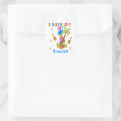 Luau Hawaii Hawaiian Pool Boy Birthday Party Vierkante Sticker (Tas)