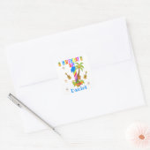 Luau Hawaii Hawaiian Pool Boy Birthday Party Vierkante Sticker (Envelop)