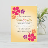 Luau / Hawaiiaanse bruiloft Kaart (Staand voorkant)